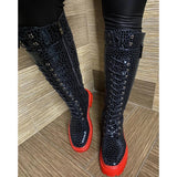 Corina Boots - Black/Red